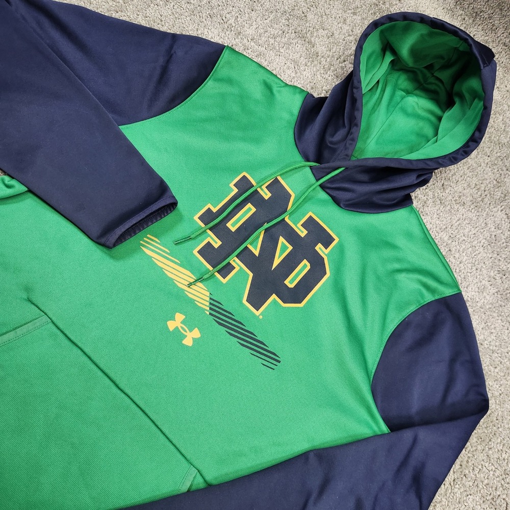 Under Armour Notre Dame Fighting Irish Hoodie Sweatshirt Mens Medium Sports NCAA